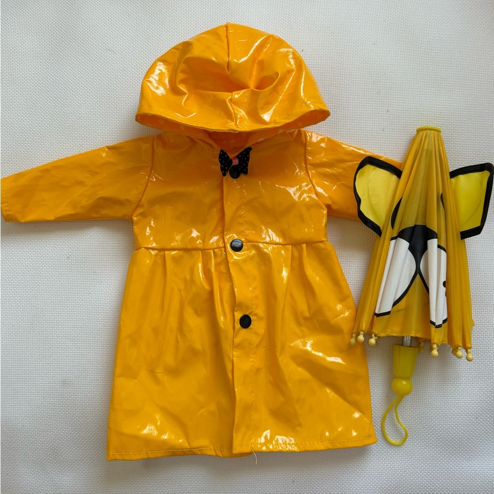 Raincoat and umbrella for 18 inch dolls